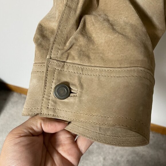 Style & Co light brownTan Suede Leather Jacket Women's Size‎ XL - Picture 4 of 11